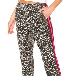 MOTHER Women’s The No Zip Misfit Jungle Eyes Side Stripe Leopard Jogger Size 27